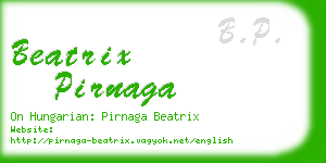 beatrix pirnaga business card